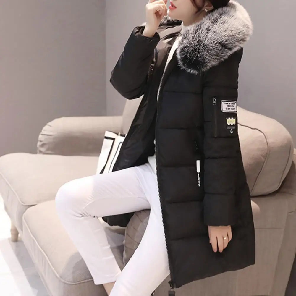 Women's Winter Down Cotton Hooded Long Coats