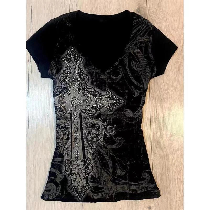 Women's Sexy 90s Gothic Graphic Vintage T-shirt
