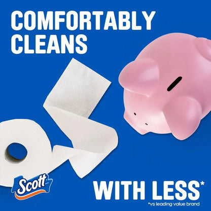 Scott's 1-Ply Toilet Paper, 12 Triple Rolls, Septic-Safe Tissue