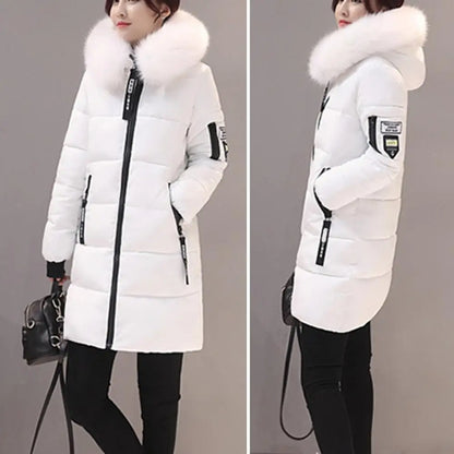 Women's Winter Down Cotton Hooded Long Coats
