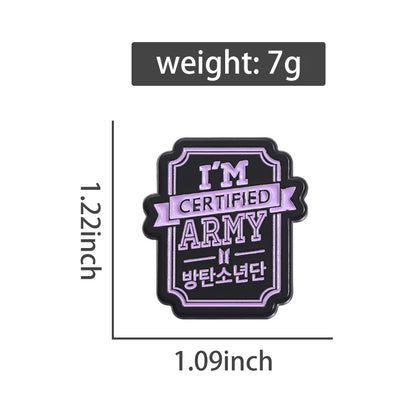 I'm Certified BTS Army Emamel Pins