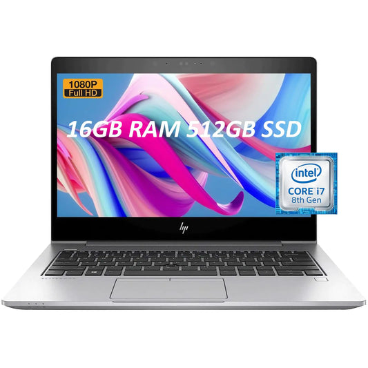 HP Elitebook 830 G5 Business Laptop i7 13.3 FHD (1920x1080) i7 Laptop Quad Core i7-8th 4.2GHz 16GB RAM 512GB SSD Win10 pro(Renewed)