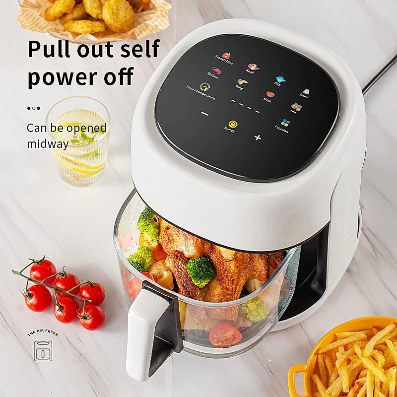 Smart Electric Air Fryer with 50 Pcs Non-Stick Air Fryer Paper Liners