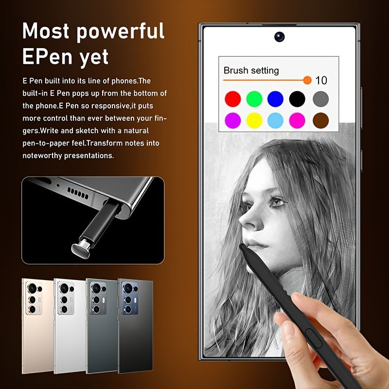 S25 Ultra 2025 Android 14 smartphone with Smart Unlocking w/protective case