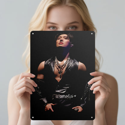 2D Flat - 1pc Mingi ATEEZ Poster - Elegant Portrait with Chains