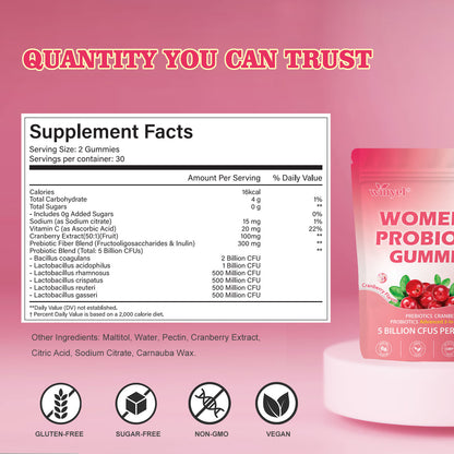 Women's Cranberry Probiotic Gummies