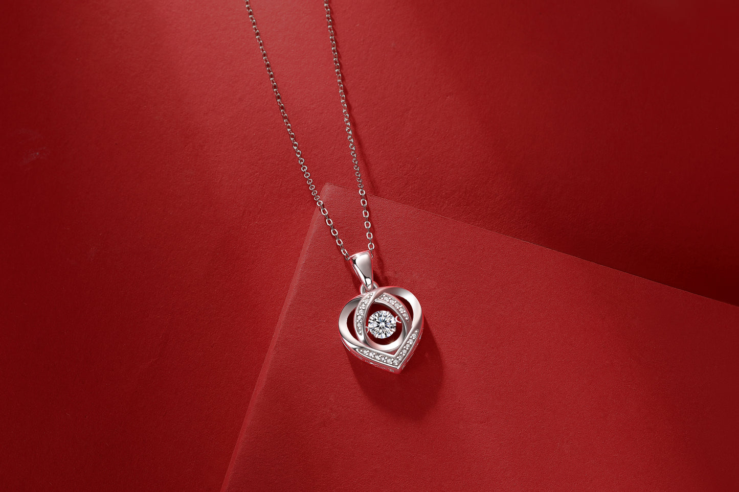 Heart To Have Your Diamond Pendant Necklace Set With Mosan Diamond