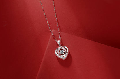 Heart To Have Your Diamond Pendant Necklace Set With Mosan Diamond