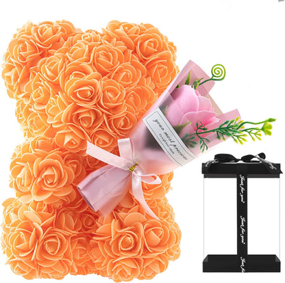 Preserved Rose Bear and Flower Valentine's Day Gift