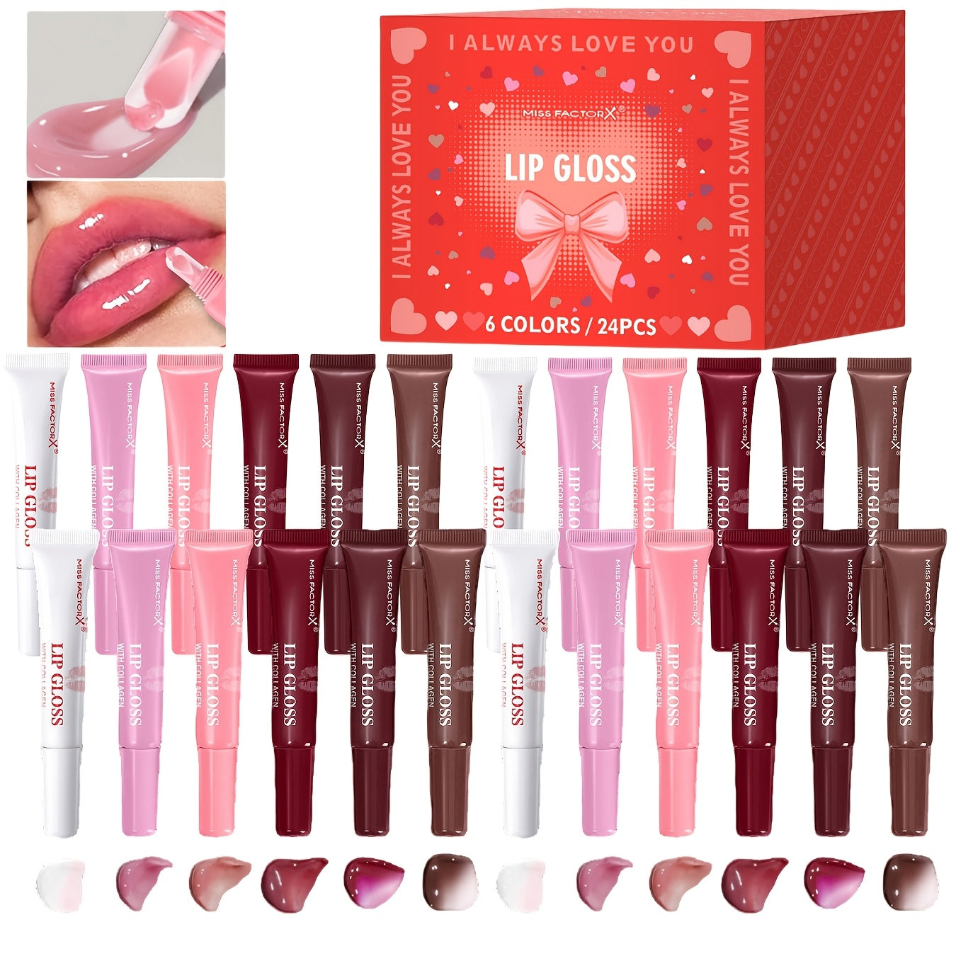 24pcs SOYRAIE HYMEYS Lip Gloss Set