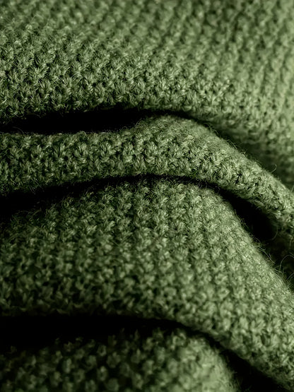 2pcs Women's Soft Casual Elegant Round Neck Sweater & Wide-Leg Pants Set