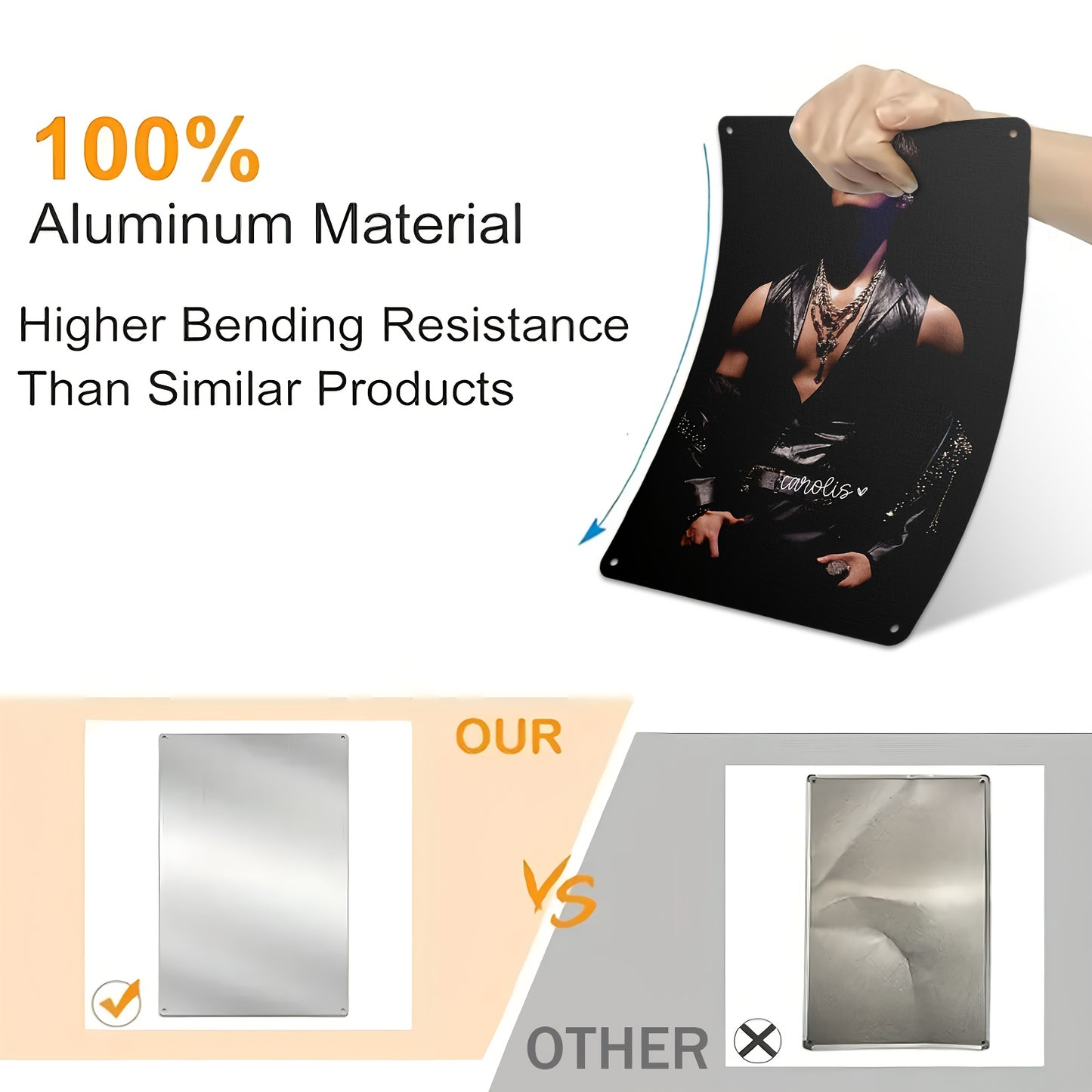 2D Flat - 1pc Mingi ATEEZ Poster - Elegant Portrait with Chains