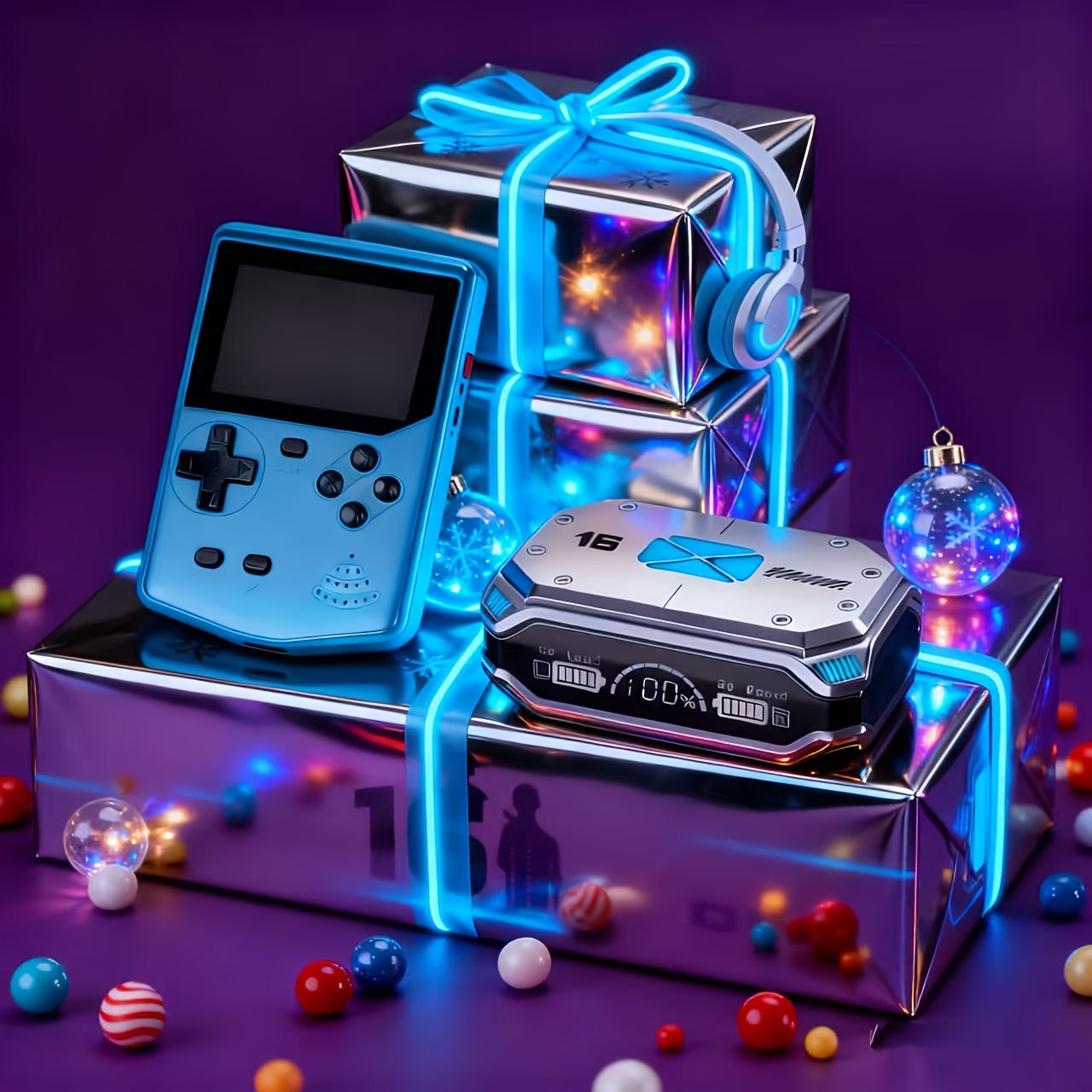 2026 Handheld Game Console and Stylish Headphones