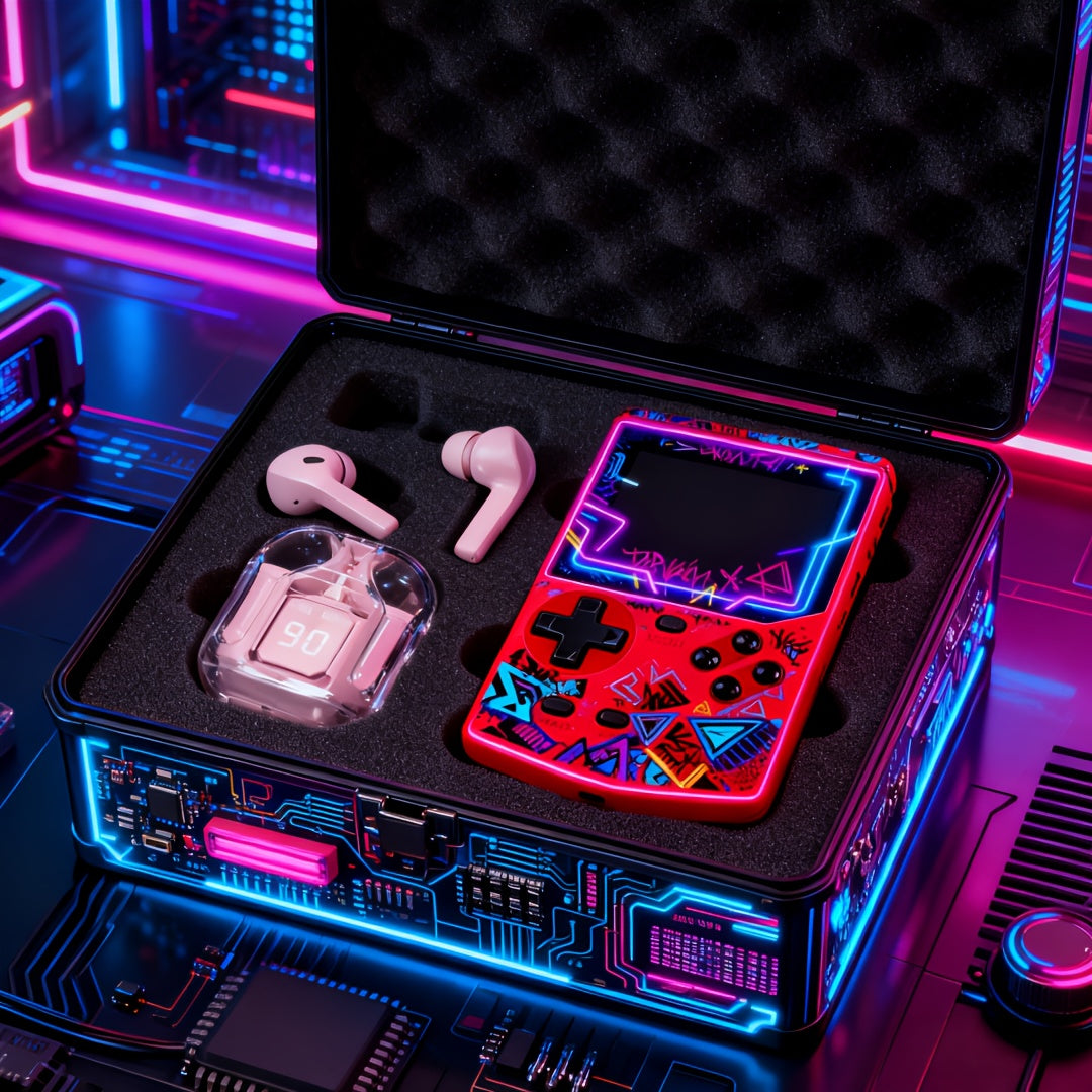 2pcs Game Console And Headphones Trendy Combination