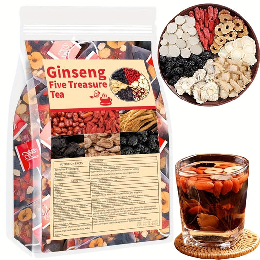30 Bags Ginseng- Traditional Chinese Herbal Tea with Natural Ingredients