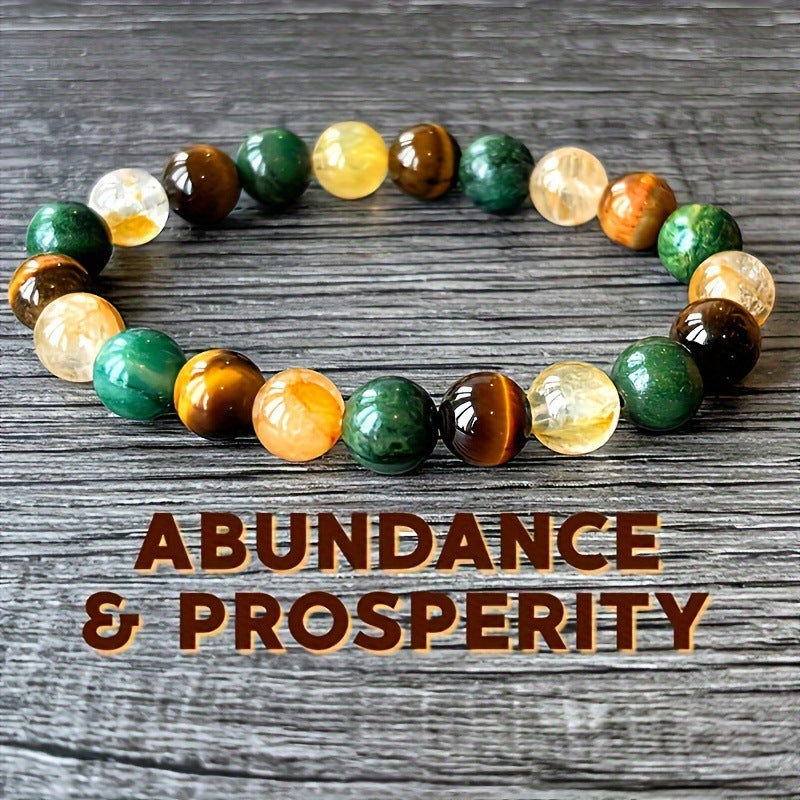 Universal Natural Stone Bracelet for Love, Money and Abundance & Prosperity Protection