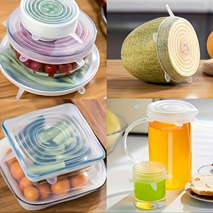 6 Reusable Durable Food Storage Covers for Bowls,