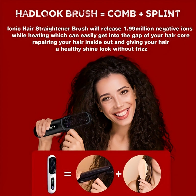 Portable Wireless Hair Straightener Comb