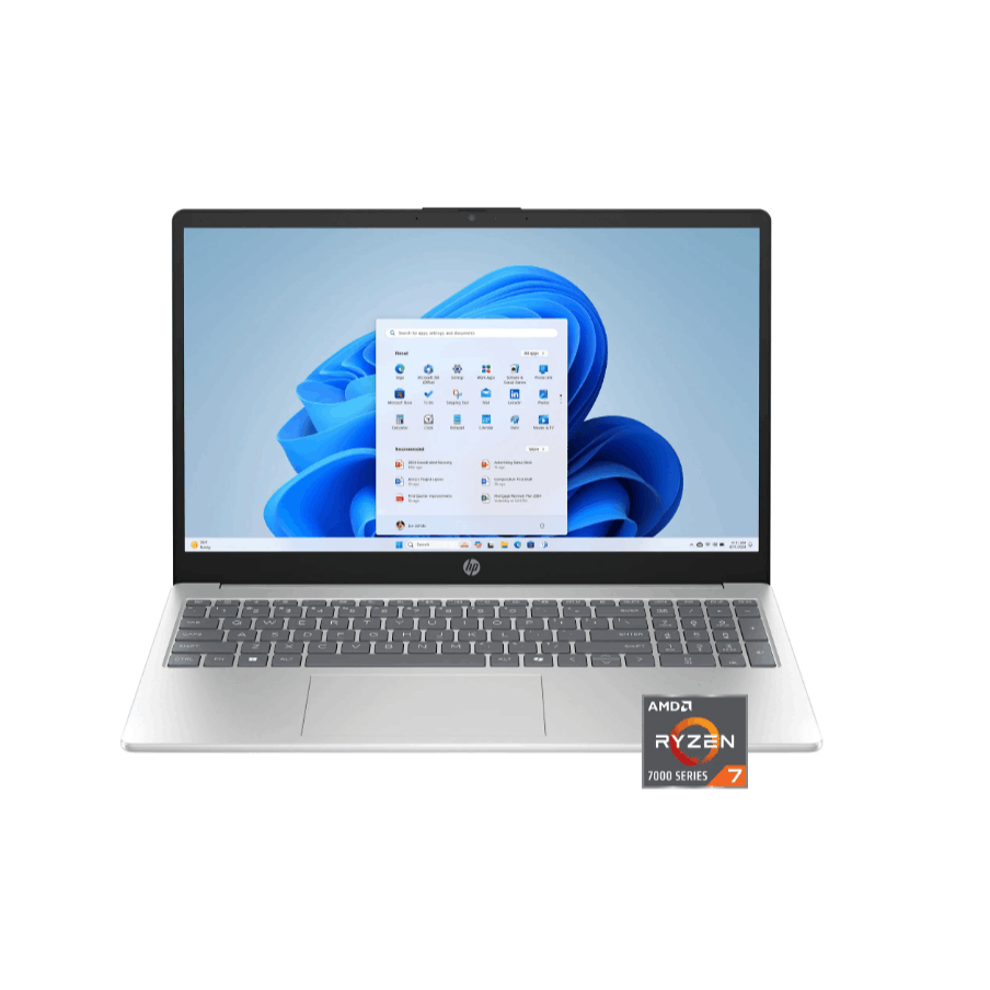 HP 15.6 inch FHD IPS Touch Windows Laptop AMD Ryzen 7 7730U 16GB RAM 512GB SSD Natural Silver