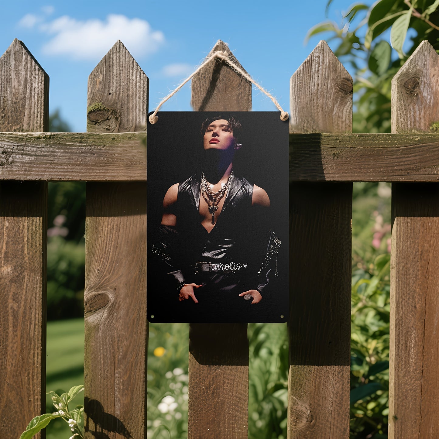 2D Flat - 1pc Mingi ATEEZ Poster - Elegant Portrait with Chains