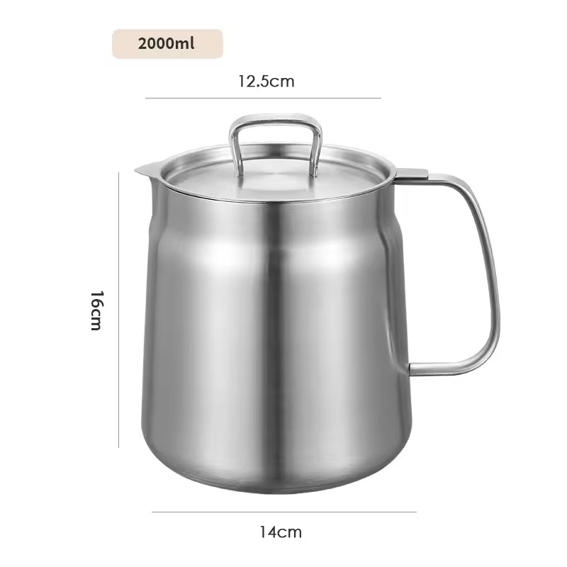 2L Stainless Steel Frying Basket with Fine Mesh Filter