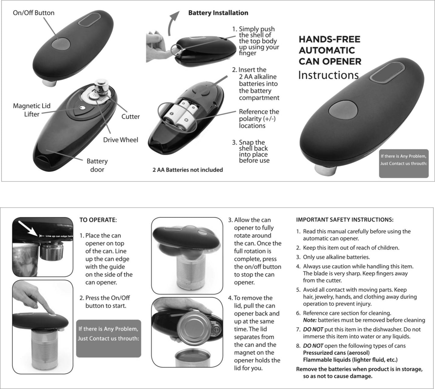 Electric Hand Free Can Opener
