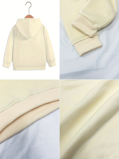 Girls' Autumn/Winter Hooded Sweatshirt  with "I'm Literally Just a Girl" Print & Pink Bow