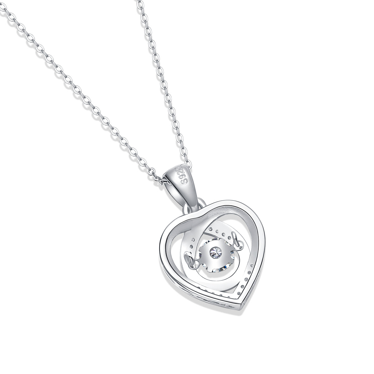 Heart To Have Your Diamond Pendant Necklace Set With Mosan Diamond