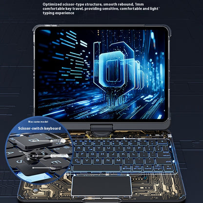 360 Swivel Keyboard Clear Case For I Pad with Pen Slot