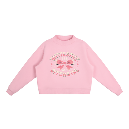 Essential Fleece Mock-Neck Crew Sweatshirt