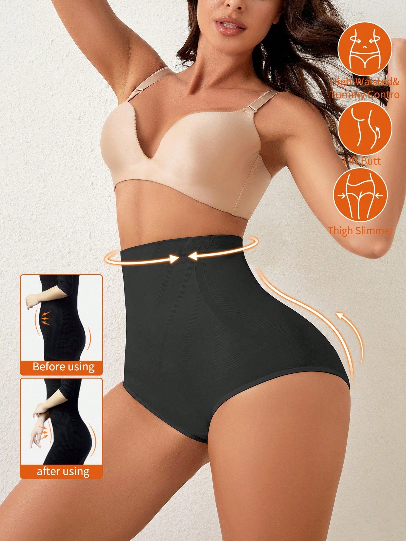 High-Waisted Tummy Control Shapewear