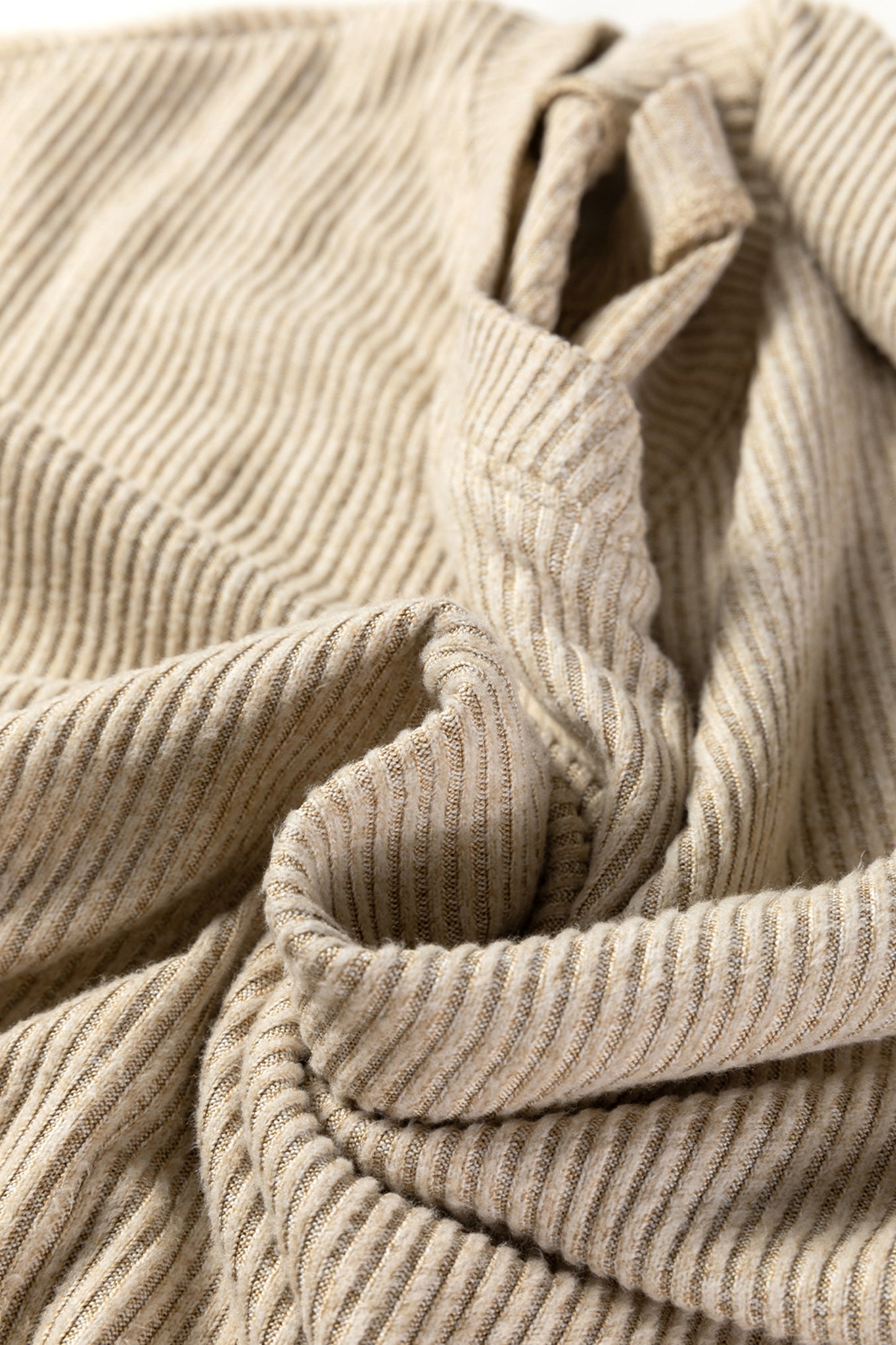 2pcs Jet Stream 3D Ribbed V Neck Pullover Drawstring Pants Lounge Set