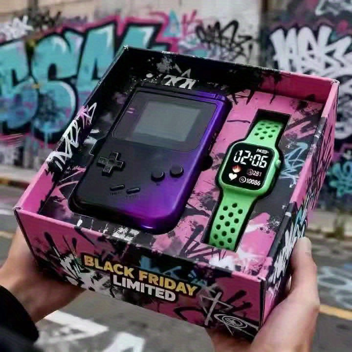 Retro Game Console+fashionable Watch For Trendy Gaming Enthusiasts