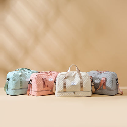 Lightweight Quilted Diamond Pattern Travel Backpack