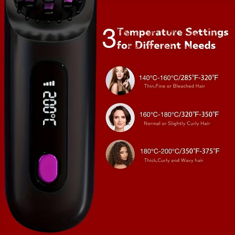 Portable Wireless Hair Straightener Comb