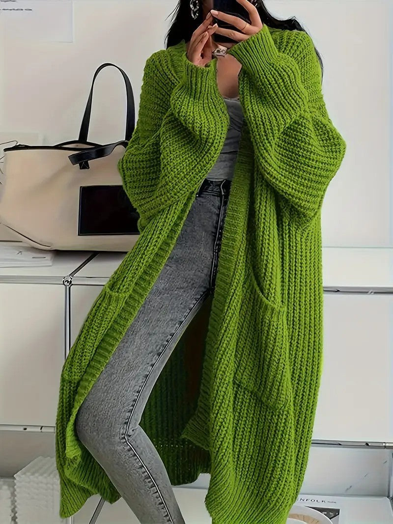 Women's Loose Autumn And Winter Long Knitted Cardigan