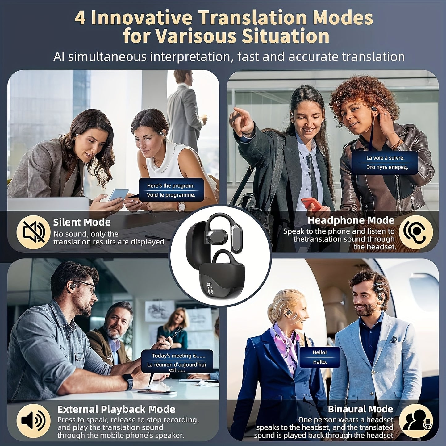 Smart AI Translation Earbuds