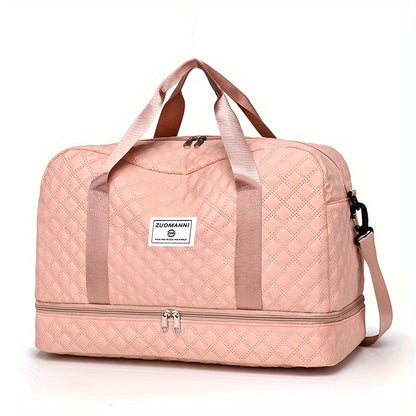 Lightweight Quilted Diamond Pattern Travel Backpack