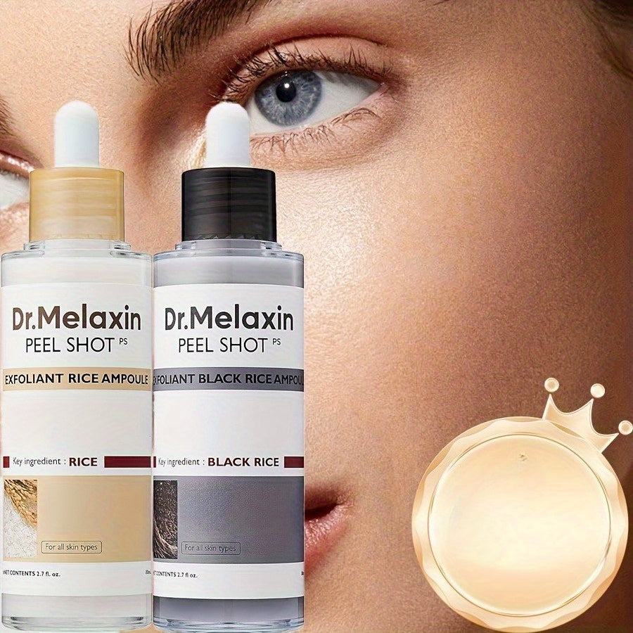 Dr.Melaxin PEEL SHOT-GLOW EXFOLIANT RICE AMPOULE (WHITE RICE/BLACK RICE)