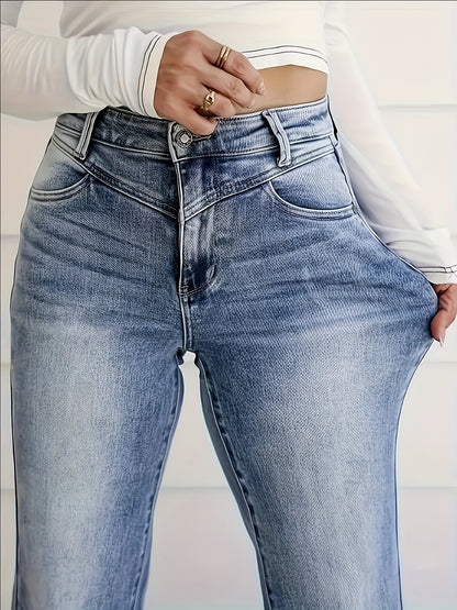 Plus-Size Women's Straight-Leg Denim Pants