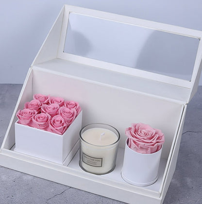Eternal Rose and Aromatherapy Candle Valentine's Day Set