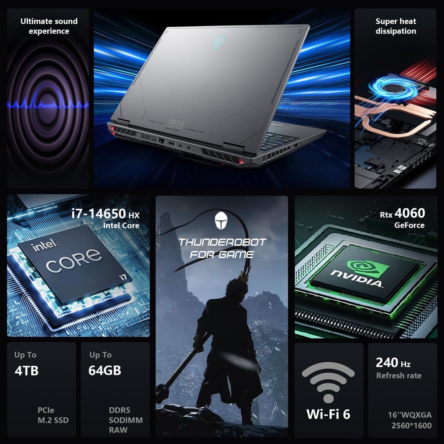 Thunderobot Radiant 16 4060 2.5K Gaming Laptop