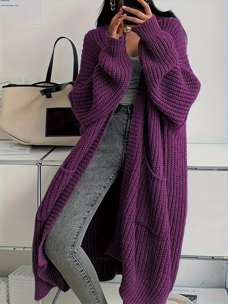 Women's Loose Autumn And Winter Long Knitted Cardigan
