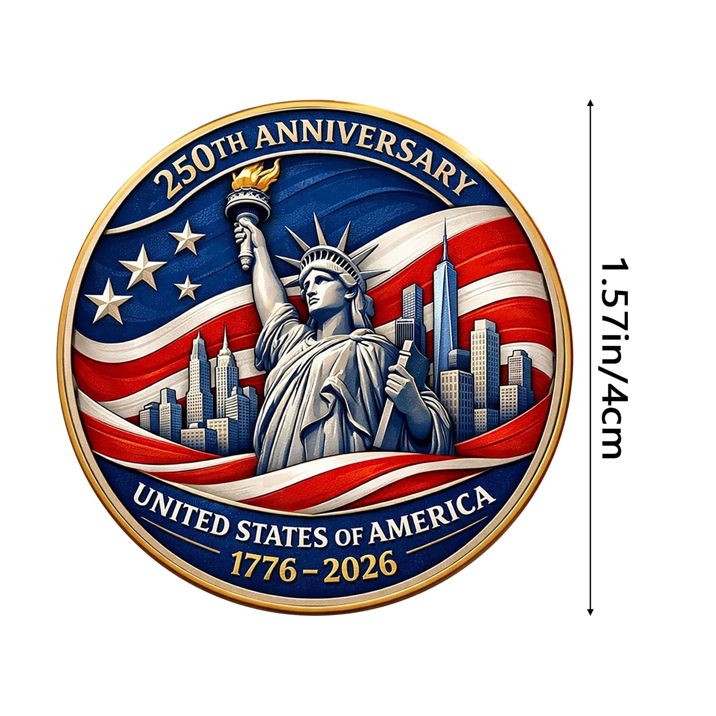 250th Anniversary 3D Embossed Commemorative Coin
