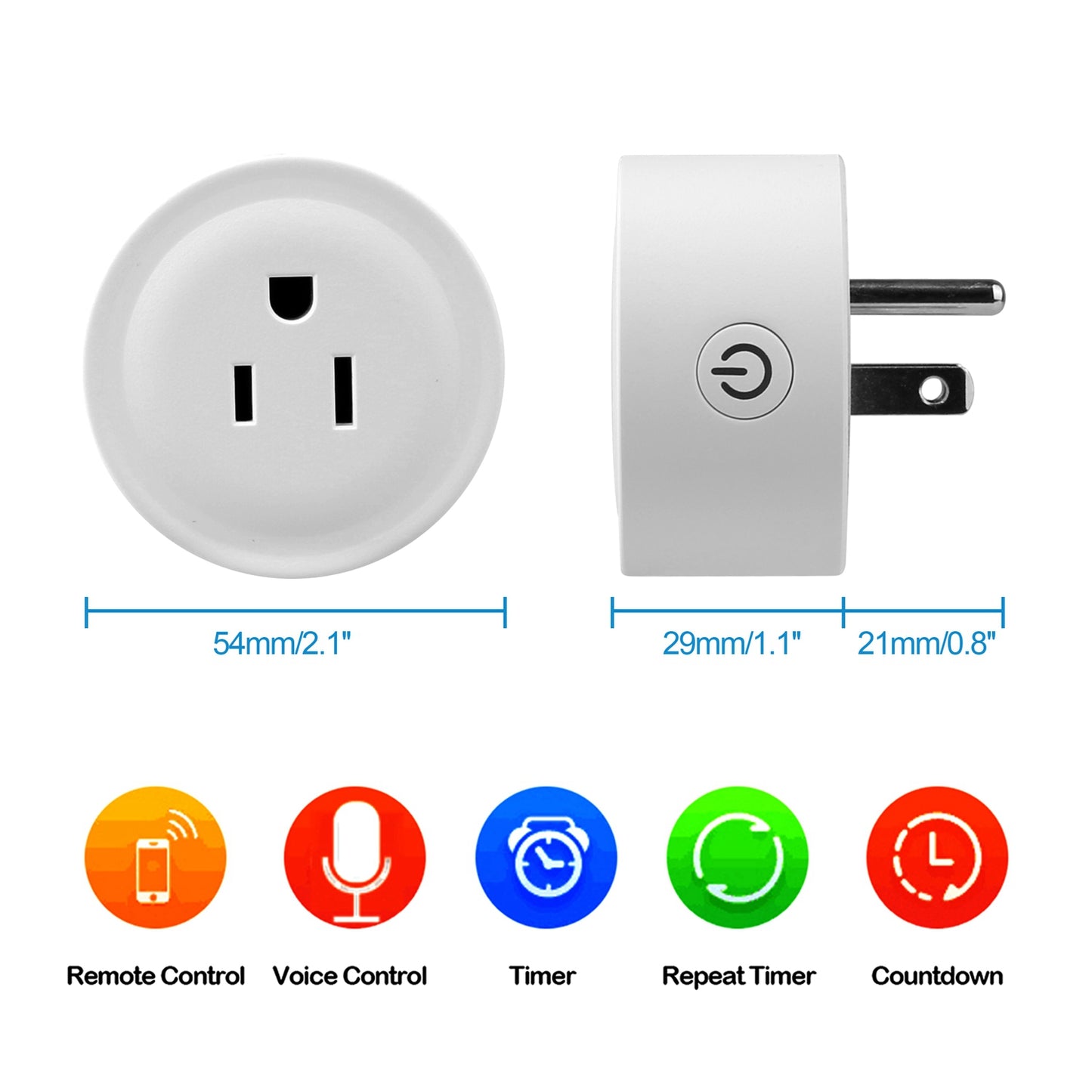 Wireless WiFi Smart Plug Outlet  Alexa Google US