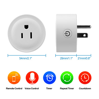 Wireless WiFi Smart Plug Outlet  Alexa Google US