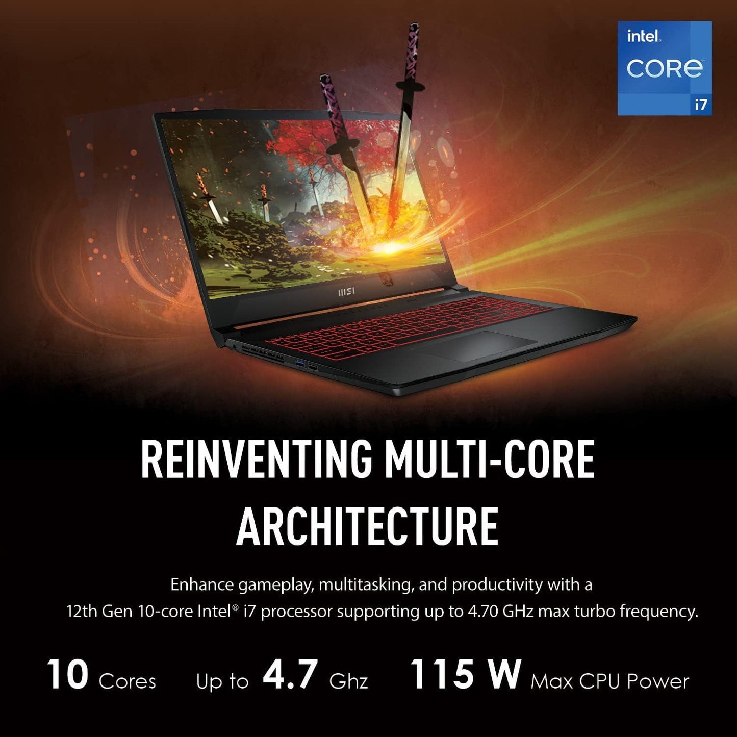 MSI Katana GF76 17.3 "144Hz FHD gaming laptop Intel