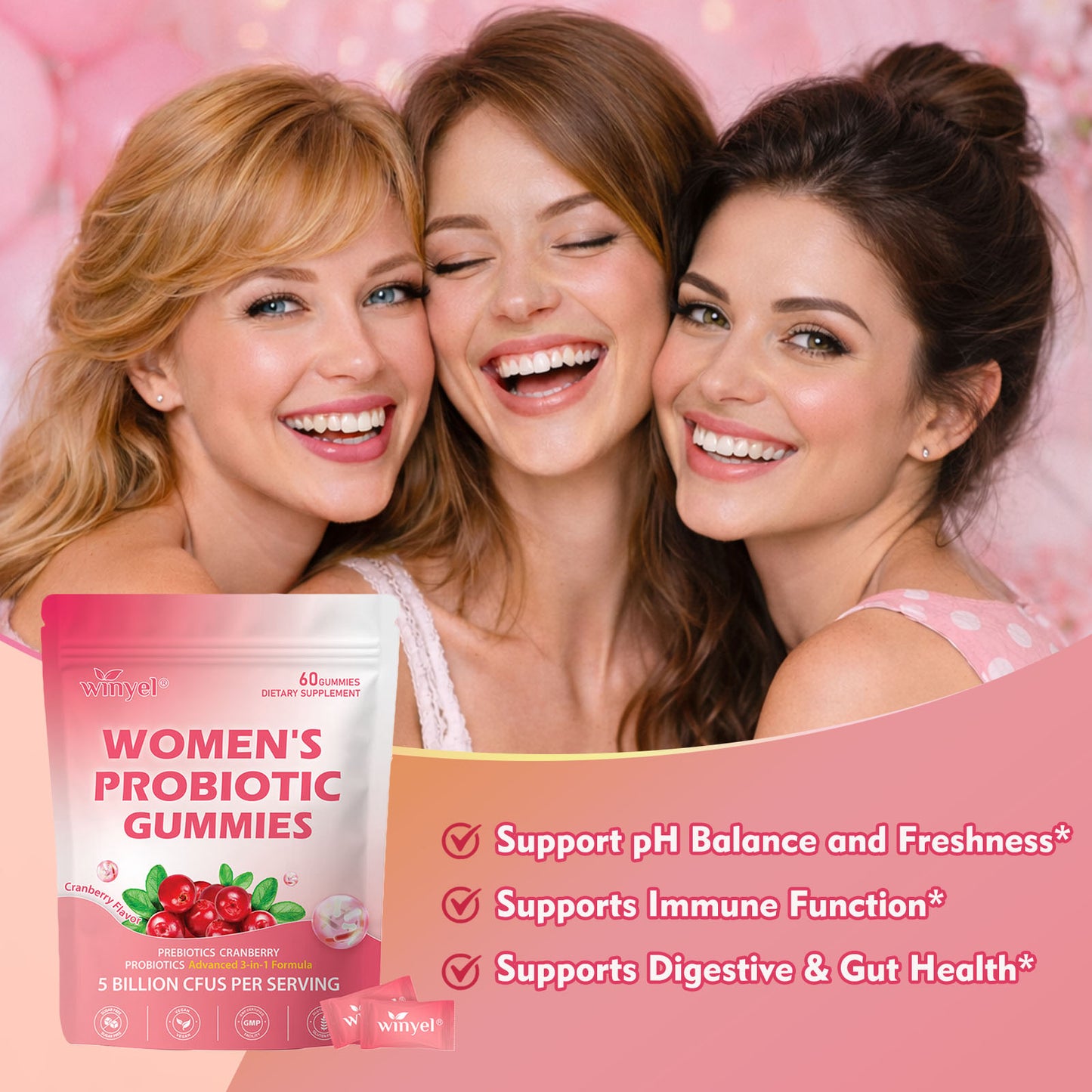 Women's Cranberry Probiotic Gummies