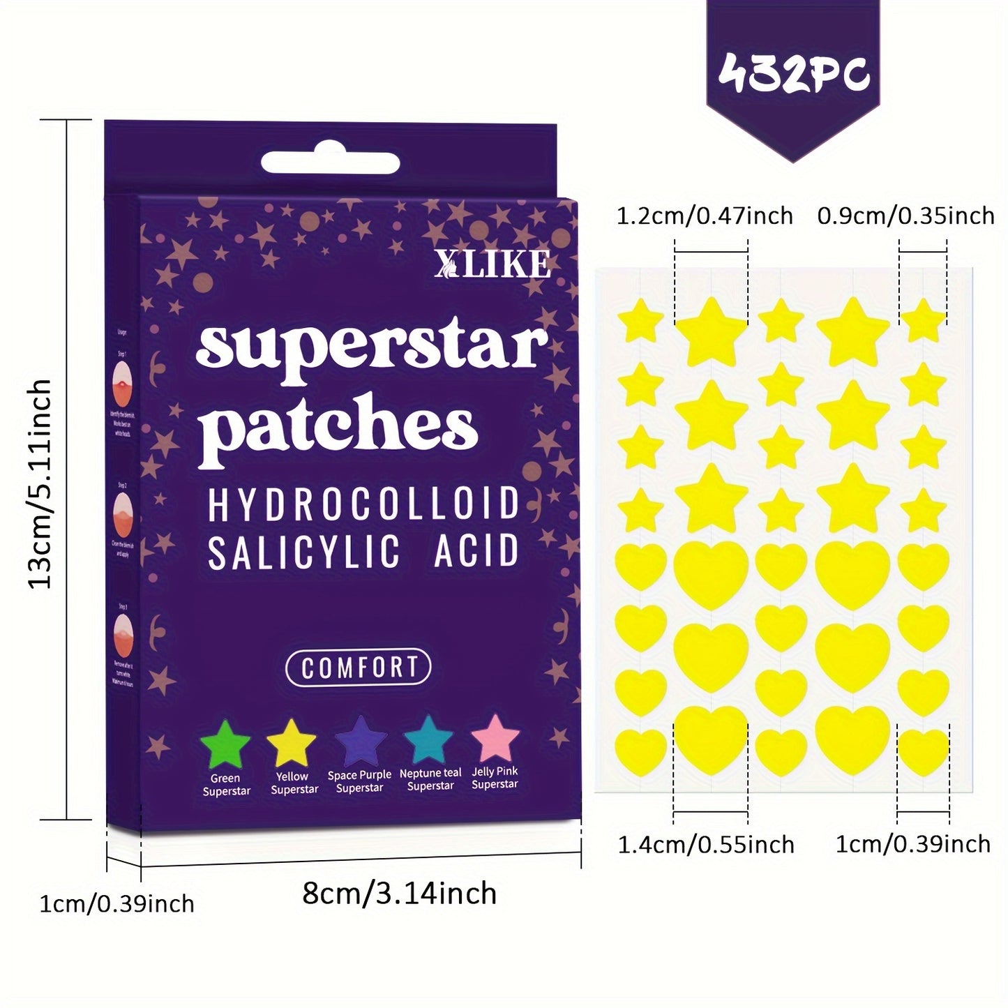 432pcs Hydrocolloid Acne Patches