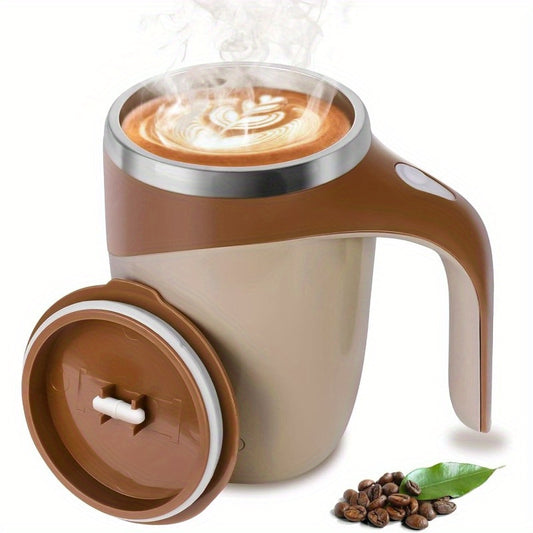 12.85 oz Stainless Steel Self-Stirring Coffee Mug